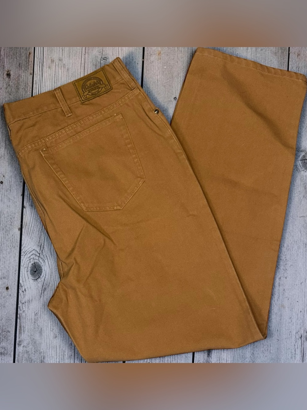 Cabela’s Men’s Work Pants 44x34 Tan Duck Canvas Straight Leg Utility Outdoor